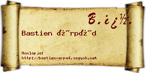 Bastien Árpád névjegykártya